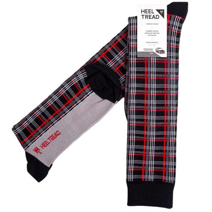 Socken im Design "GTI MK1" - Grau - Knie / Lang